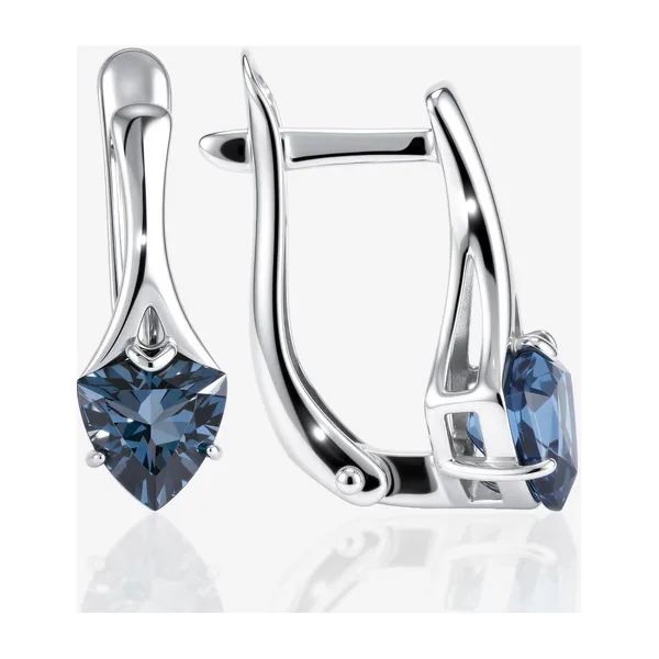 Серьги из серебра с топазами — арт. 000-403407