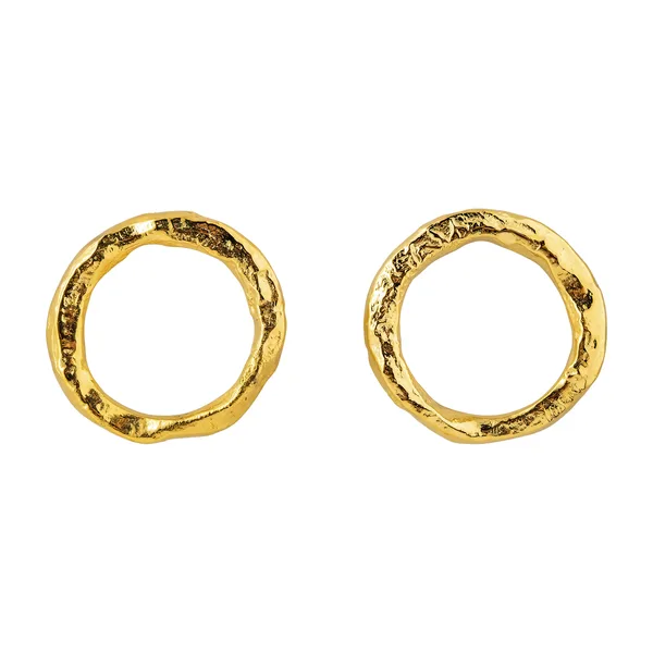 Серьги-кольца из ювелирного сплава — модель hziv48y
