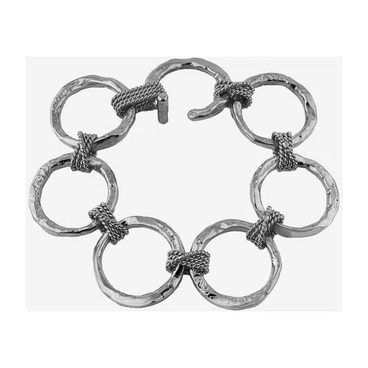 Серебристый браслет из бронзы Papua Hoop Sevenworlds Poison Drop — модель e3krx80 — фото 3