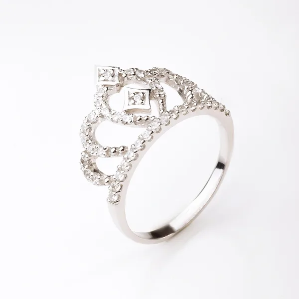 Кольцо из серебра с фианитами — арт. 000-333119