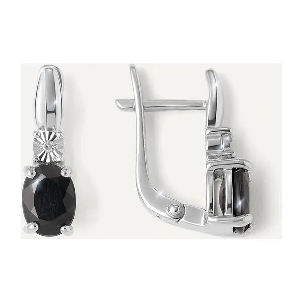 Серебряные серьги с сапфирами — арт. 10521-000829