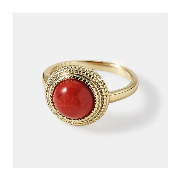 Серебряное кольцо с кораллом Салмон — арт. 10322-005754