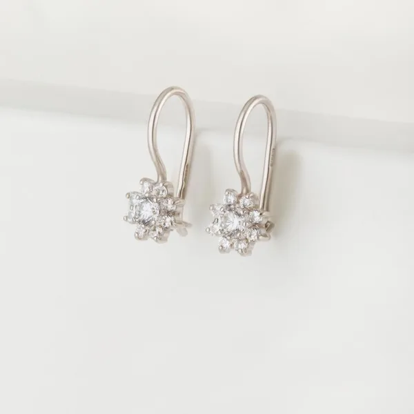 Серьги детские из серебра с фианитами — арт. 000-231798