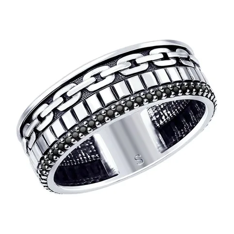 Кольцо из серебра с фианитами — арт. 000-353946