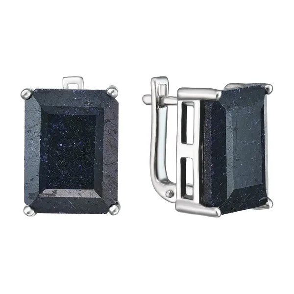 Серебряные серьги с корундами — арт. 2093671