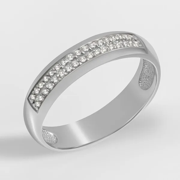 Кольцо из серебра с фианитами — арт. 000-385921