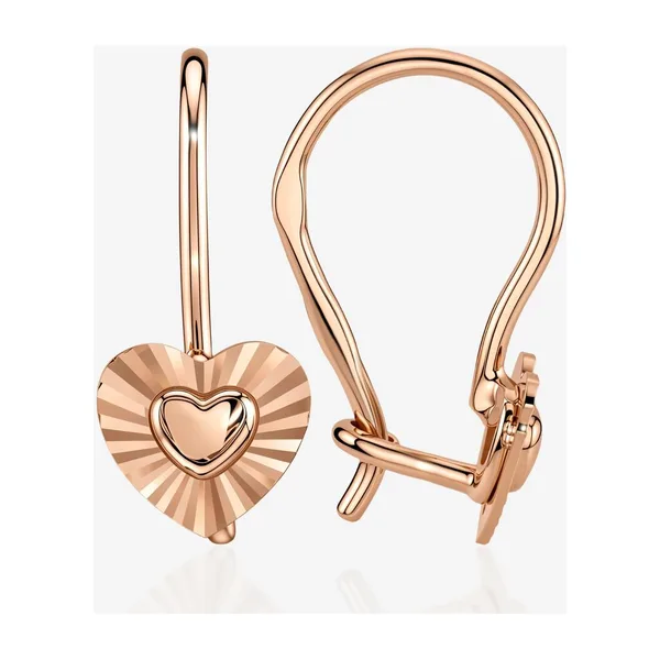 Серьги детские из красного золота — арт. 000-408100