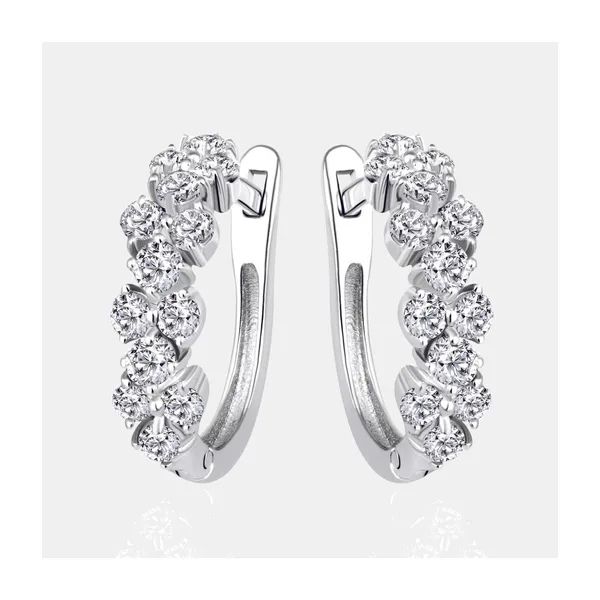 Серьги из серебра с фианитами — арт. 000-397535