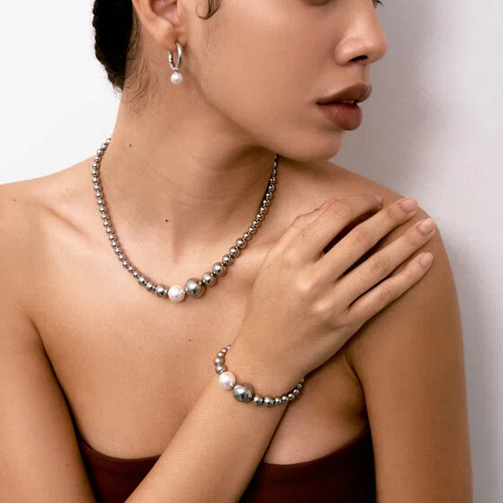 Браслет из стали с жемчужными бусинами PERFECT Brosway Poison Drop — модель bxzktsy — фото 2