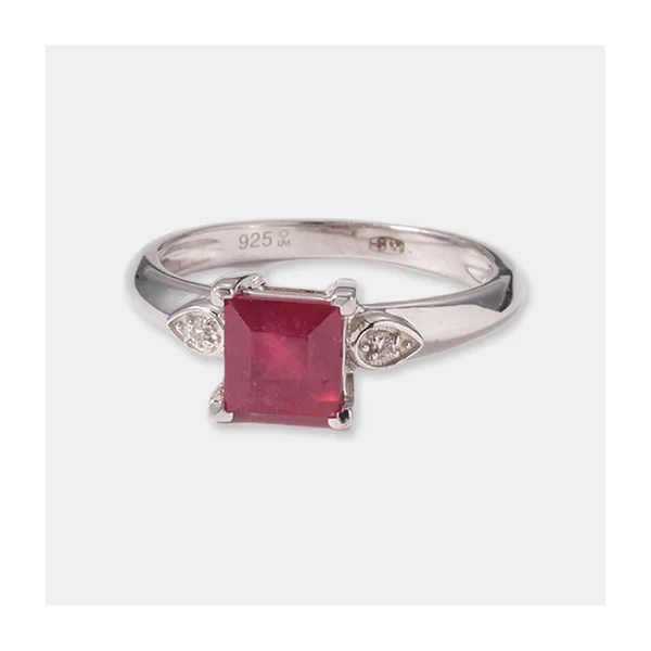 Серебряное кольцо с рубином — арт. 10321-001301