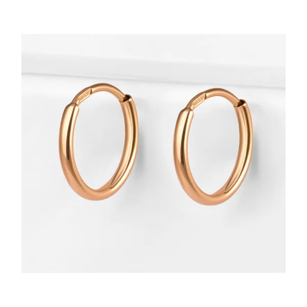 Серьги конго из красного золота — арт. 000-393650
