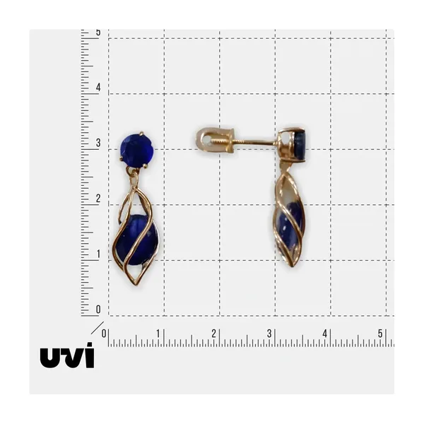 Серебряные серьги с сапфирами — арт. 10521-001421