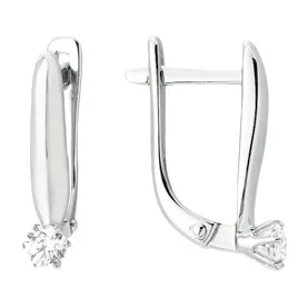 Серьги из серебра с фианитами — арт. 000-305728