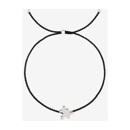 Браслет из серебра «Пазл» на черной нити WANNA?BE! Poison Drop — модель iu7v2sv