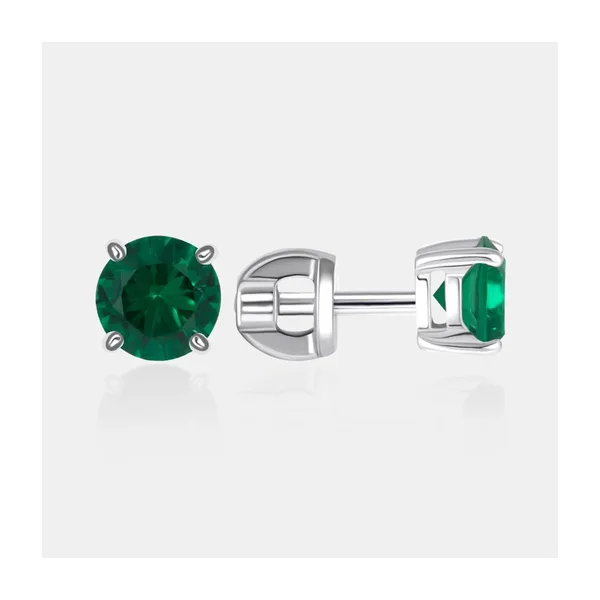 Серьги гвоздики из серебра с фианитами — арт. 000-389986