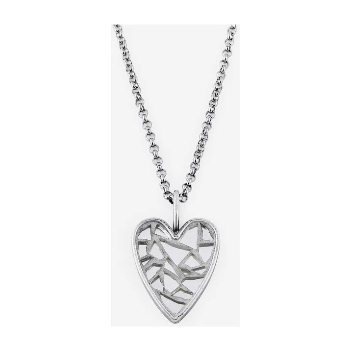Кулон зеркальное мозаичное сердце POISONED HEARTS Poison Drop — модель xt1pba3