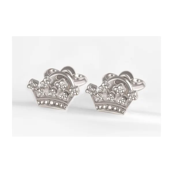 Серьги гвоздики из серебра с фианитами — арт. 000-331419