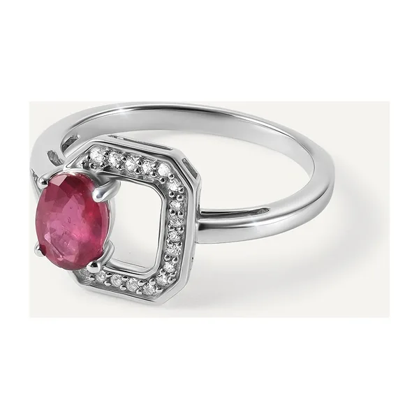 Серебряное кольцо с рубином — арт. 10321-000531