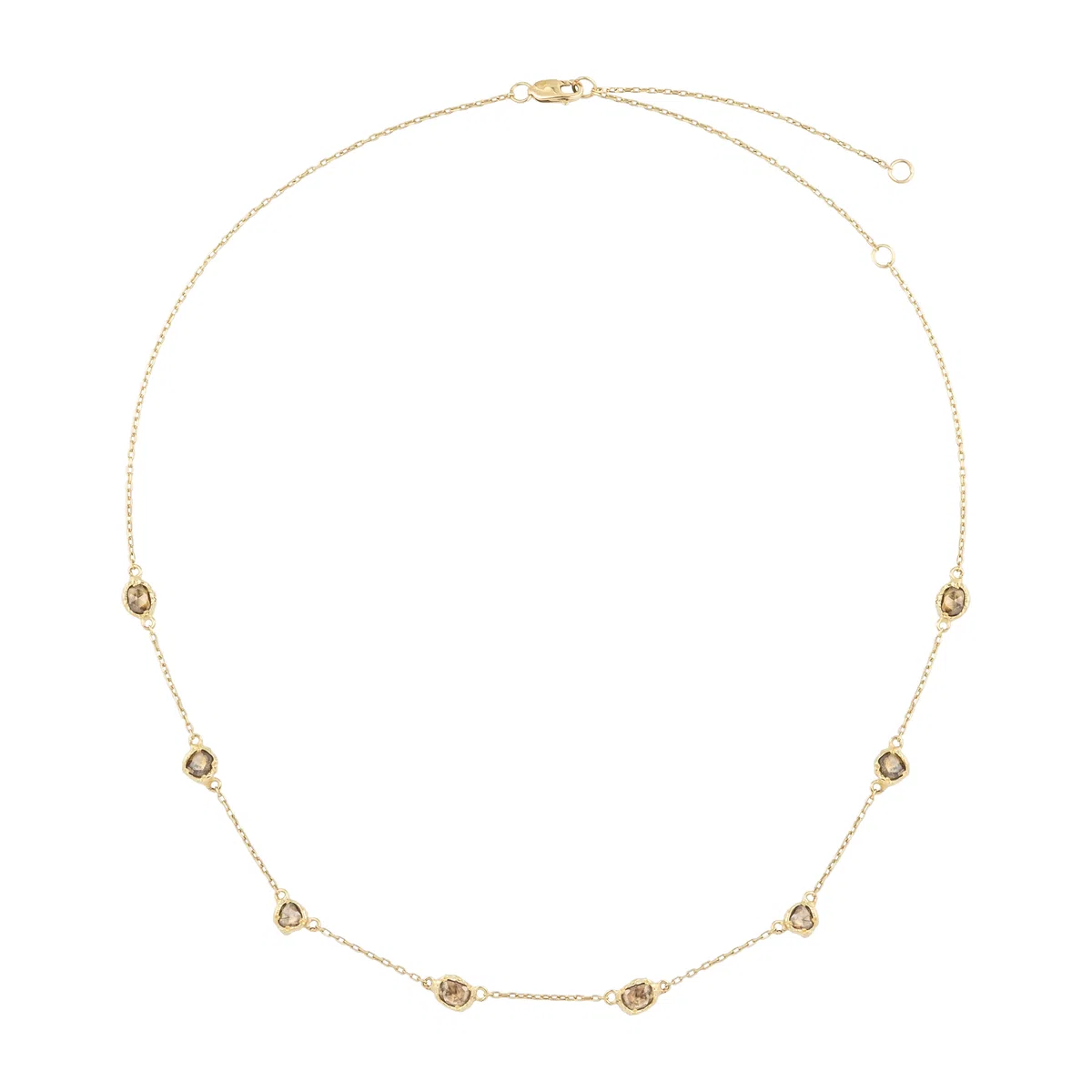 Тонкое золотое колье Way of life с бриллиантами Kintsugi Jewelry Poison Drop — модель risjjka