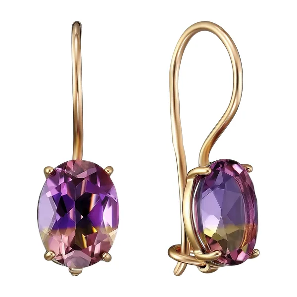 Серьги из золота с аметринами — арт. 2074641