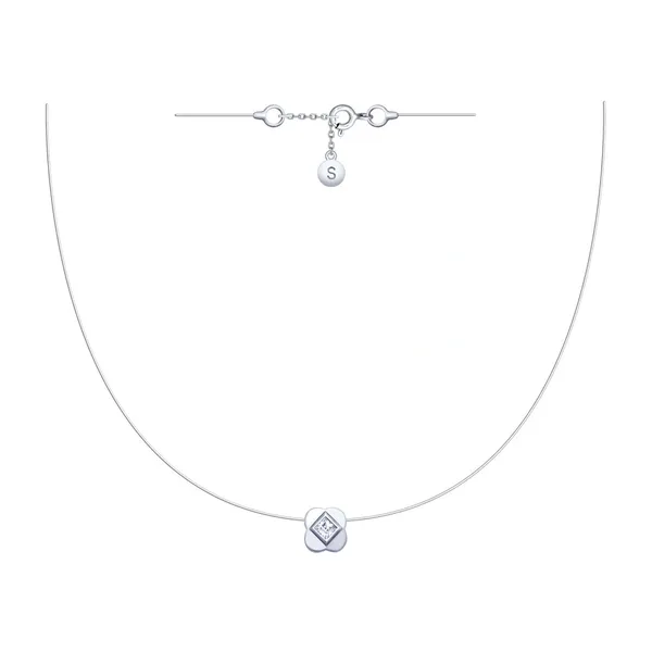 Колье из серебра с фианитами — арт. 000-325602