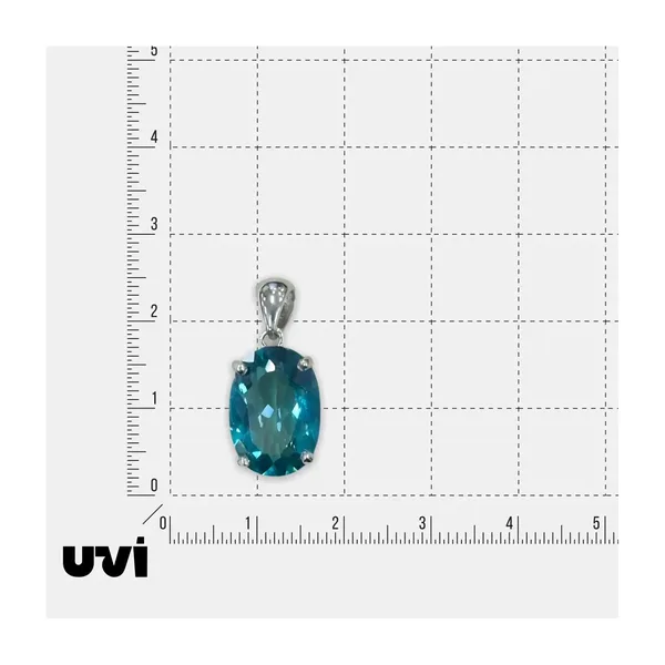 Серебряная подвеска с топазом Параиба — арт. 10422-002044