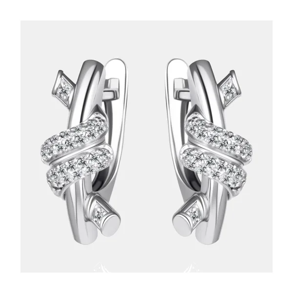 Серьги из серебра с фианитами — арт. 000-399214