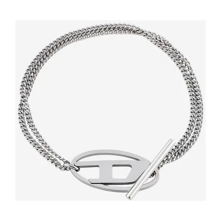 Серебристый браслет-цепь Diesel — модель kecd2dc
