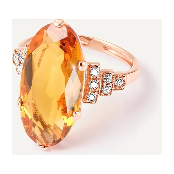 Серебряное кольцо с цитрином — арт. 10322-003863