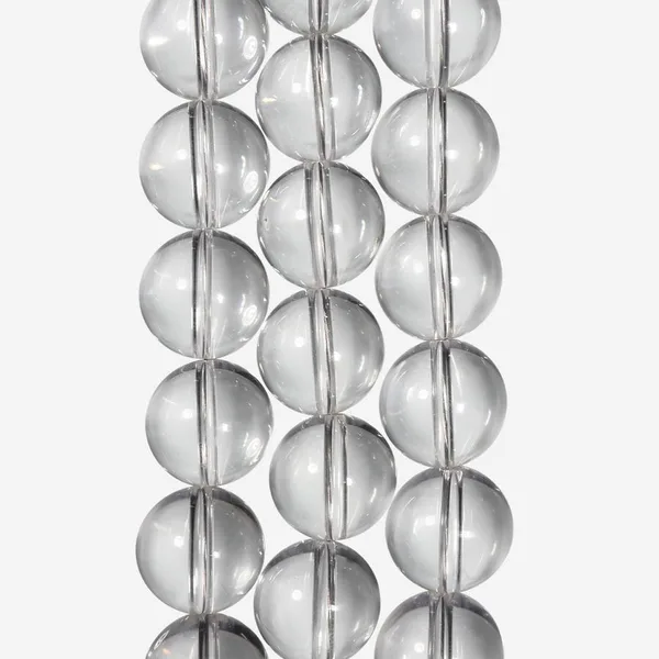 Бусины из горного хрусталя (кварца), 10 шт. на нитке, 12 мм