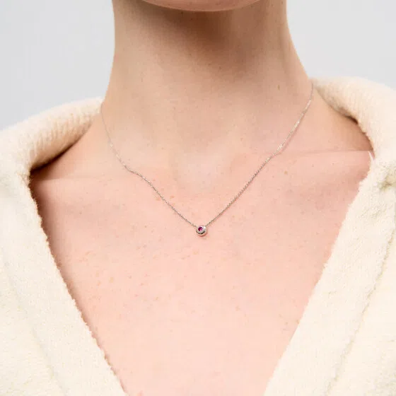 Маленькая подвеска из серебра «ягодка» с корундом УРА jewelry Poison Drop — модель f6xsyxz — фото 2