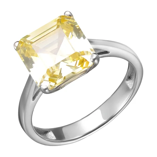 Серебряное кольцо с бриллианитом