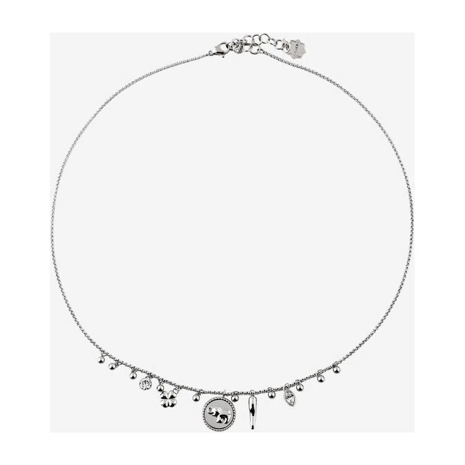 Серебристое колье с кристаллами CHAKRA Brosway Poison Drop — модель kwzpmb5