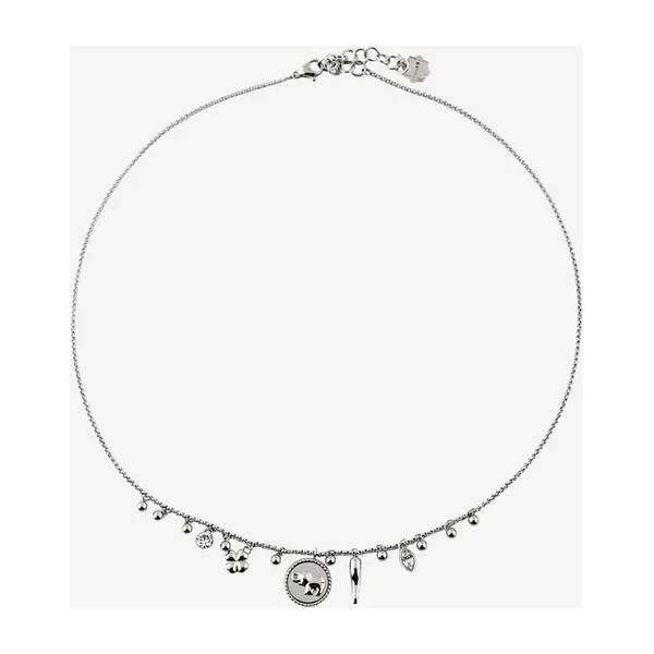 Серебристое колье с кристаллами CHAKRA — модель kwzpmb5