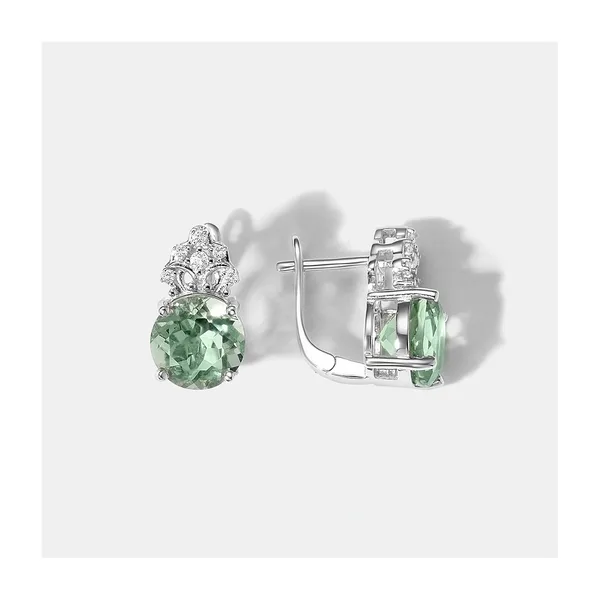 Серебряные серьги с флюоритами — арт. 10522-002289