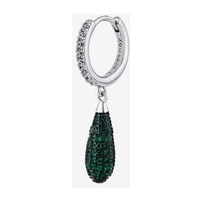 Моносерьга хуп из серебра с фианитами LIFE GREEN FANCY of Brosway Poison Drop — модель cnf6vra