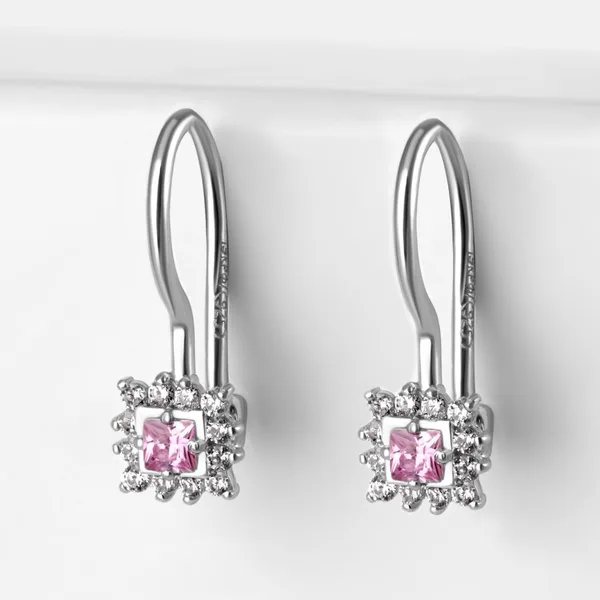 Серьги детские из серебра с фианитами — арт. 000-391610