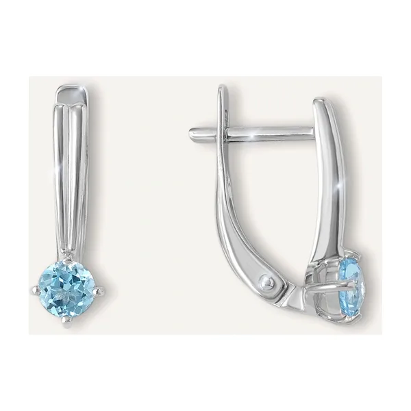 Серебряные серьги с топазами — арт. 10522-004620