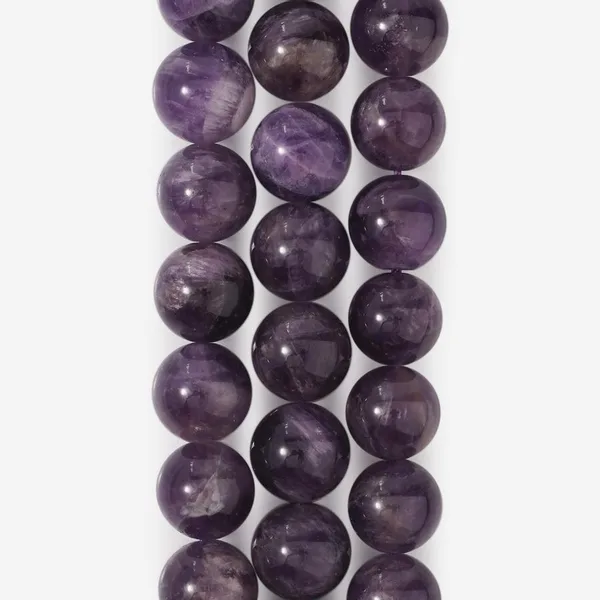 Бусины из аметиста, 37-41 шт. на нитке, 10-11 мм