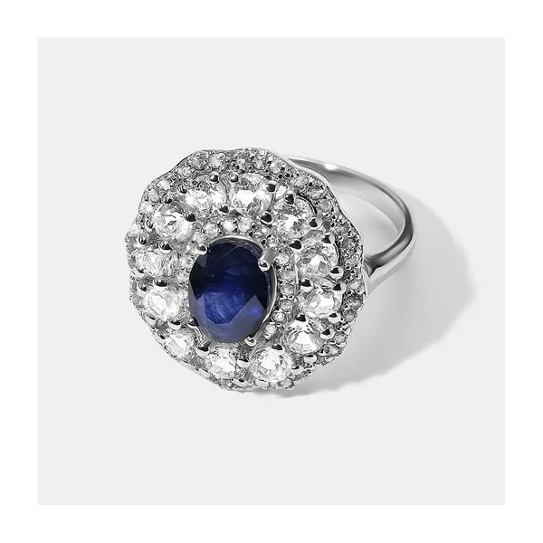 Серебряное кольцо с сапфиром — арт. 10321-000596