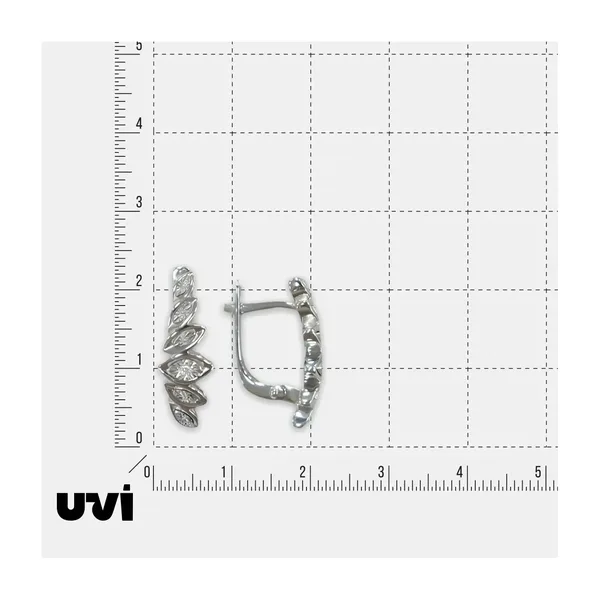 Серебряные серьги с бриллиантами — арт. 10521-001678