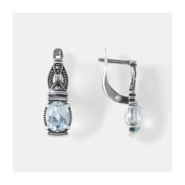 Серебряные серьги с топазами — арт. 10522-006635