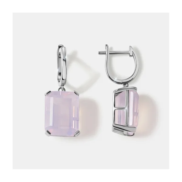 Серебряные серьги с кварцем — арт. 10522-006607