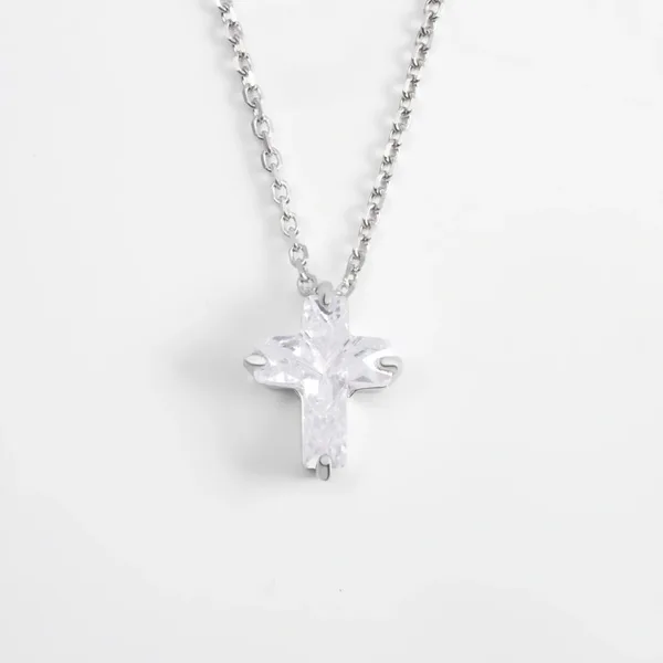 Колье из серебра с фианитами — арт. 000-395095