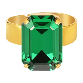 Позолоченное кольцо с кристаллом Majestic Green Phenomenal Studio Poison Drop — модель rnwj828 — фото 3