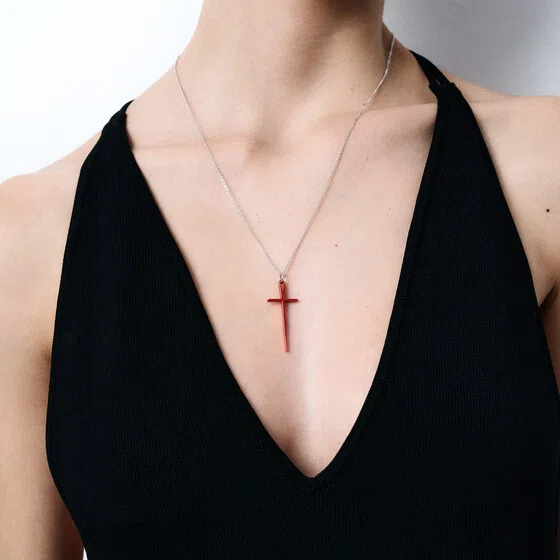 Колье из серебра «Меч малый HUNGER» Dzhanelli Jewellery Poison Drop — модель w3jq9cb — фото 3