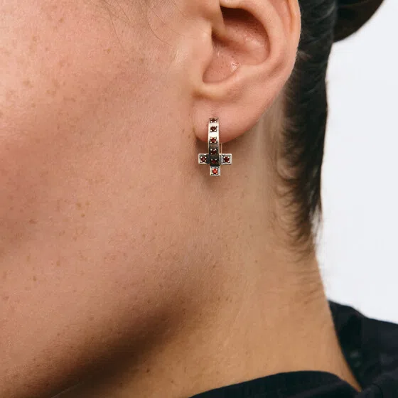 Моносерьга из серебра с фианитами LOGOS RED EARRING SHE IS MONO Poison Drop — модель q0e3rqf — фото 3