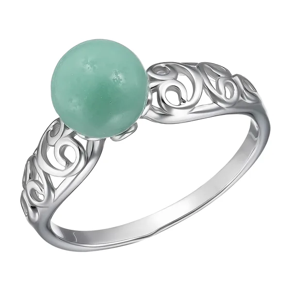 Серебряное кольцо с амазонитом — арт. 1058297