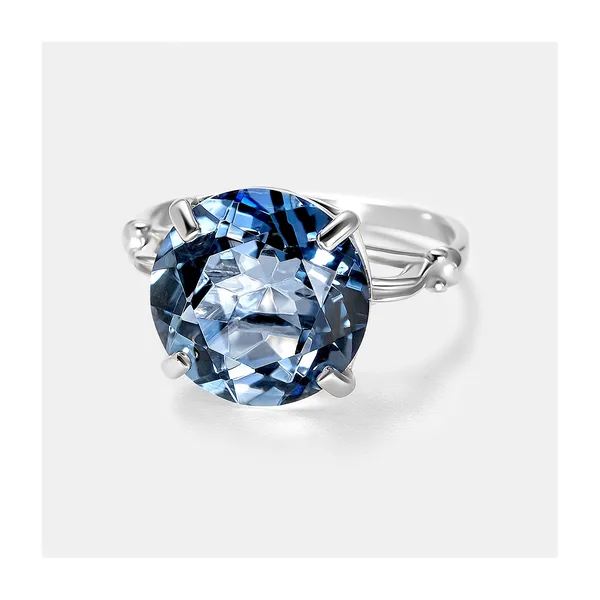 Серебряное кольцо с синим горным хрусталем — арт. 10322-000948