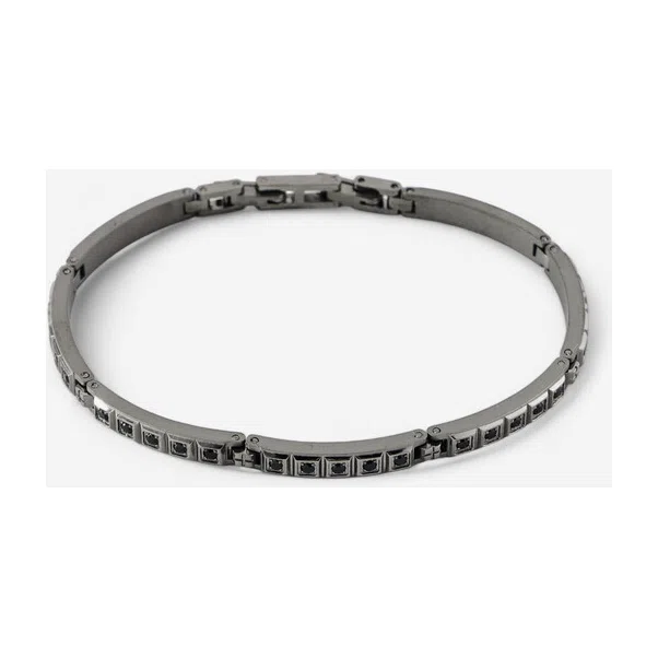 Серебристый браслет с черными кристаллами BRACELET FORGE Brosway Poison Drop — модель jgciw62 — фото 2
